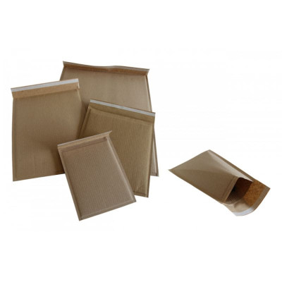 Envelope en carton ondulé, 250 x 350 mm, côté court ouvert, B4, rabat 80  mm, fermeture auto-adhésive, fenêtre à droite