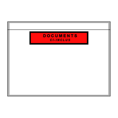 20pcs Pochette Document A4 Transparent, 5 couleurs pochette porte